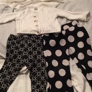 Black white mod baby outfit worn once 18M